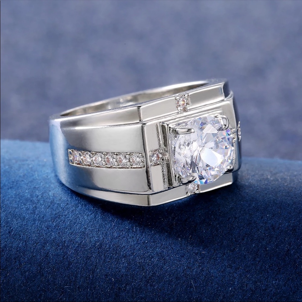 New mens icy flashy rock star hip hop ring - Picture 3 of 6